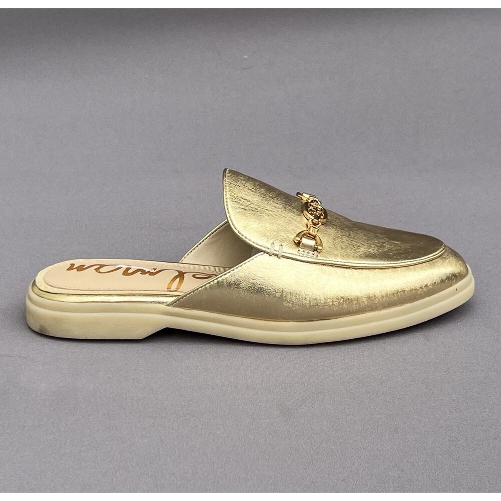 SAM EDELMAN Kira Mule Leather upper Women’s Shoes Amber Gold 8.5 US Size - Picture 4 of 13